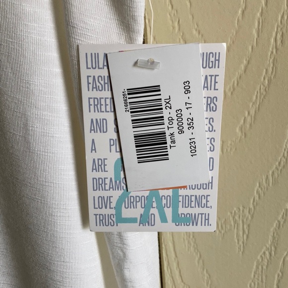 LuLaRoe Solid White Tank Top - Picture 4 of 8